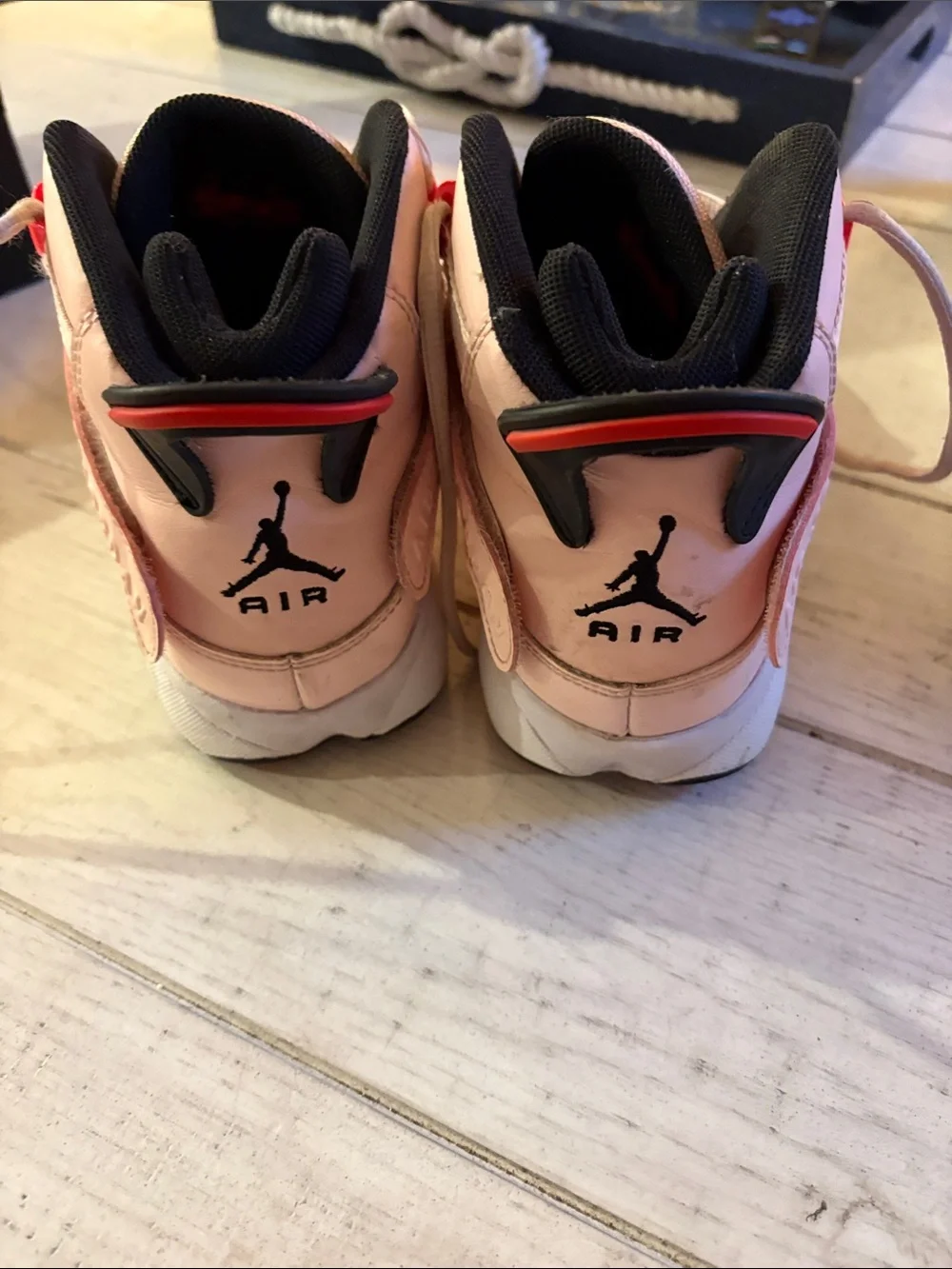 Jordan Kids' Pink Patent Leather Basketball Sneakers with Black Accents
